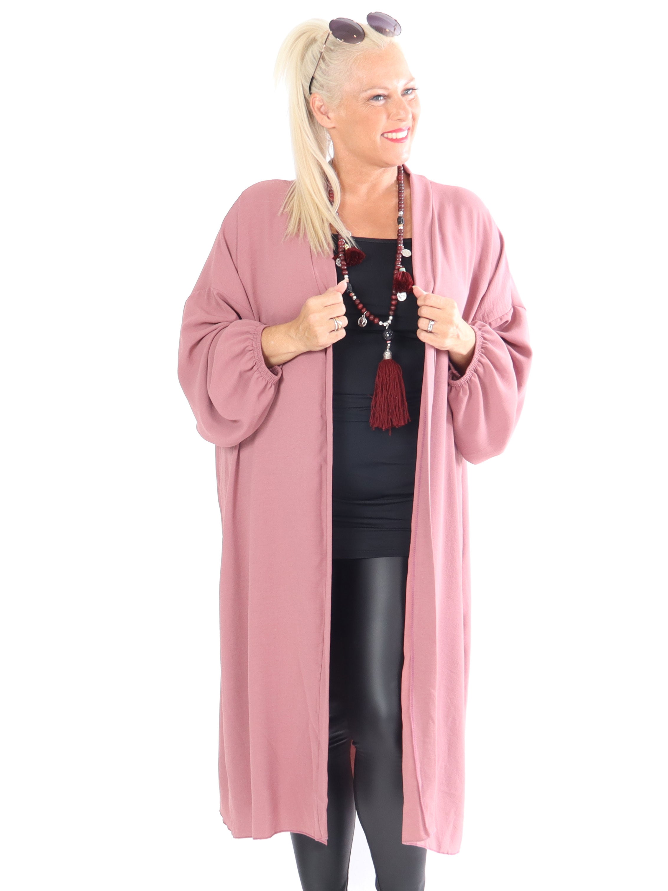 Ellen - Söt plus size kofta med ballongärmar